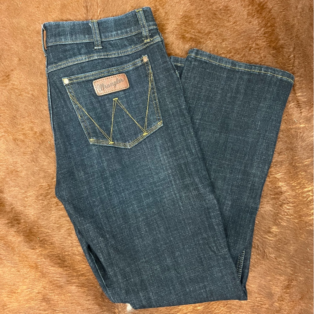 Wrangler 32x34 Retro Slim Boot Jeans, Dax (dark navy)